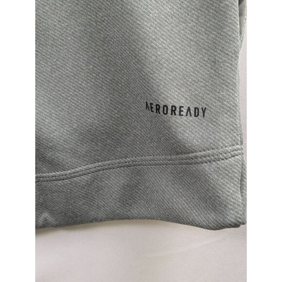 Adidas Mens Medium Grey AEROREADY 1/4 Zip Pullover Sweatshirt Long Sleeve NWT - Picture 7 of 16